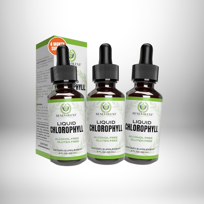 Liquid Chlorophyll Drops: Natural Detox, Deodorant & Gut Support – 4-Month Supply