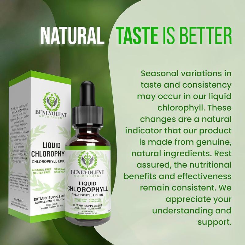 Liquid Chlorophyll Drops: Natural Detox, Deodorant & Gut Support – 4-Month Supply