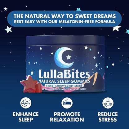 100% Natural Sleep Gummies: Sweet Strawberry Stars